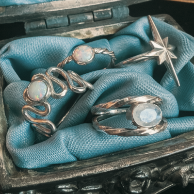 Opal Swirl Ring - 56