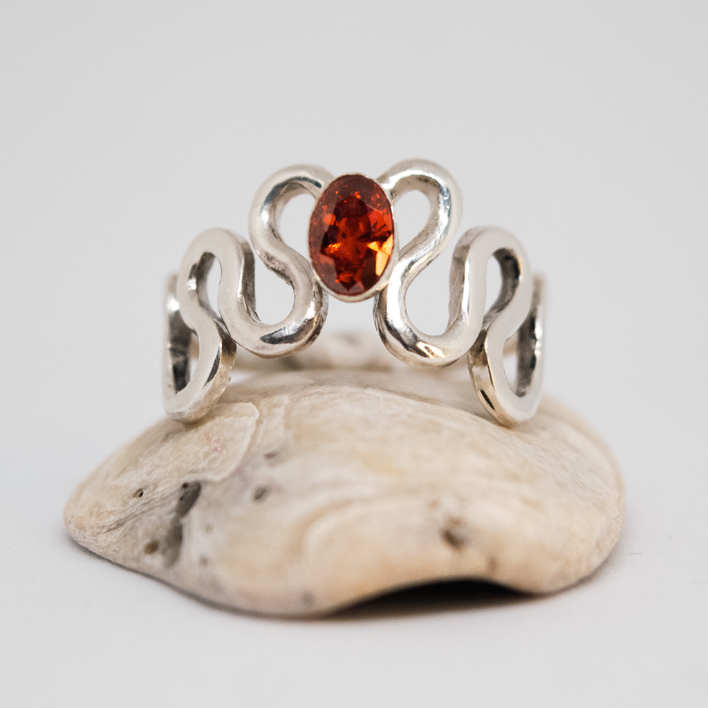 Orange Swirl Ring - 54
